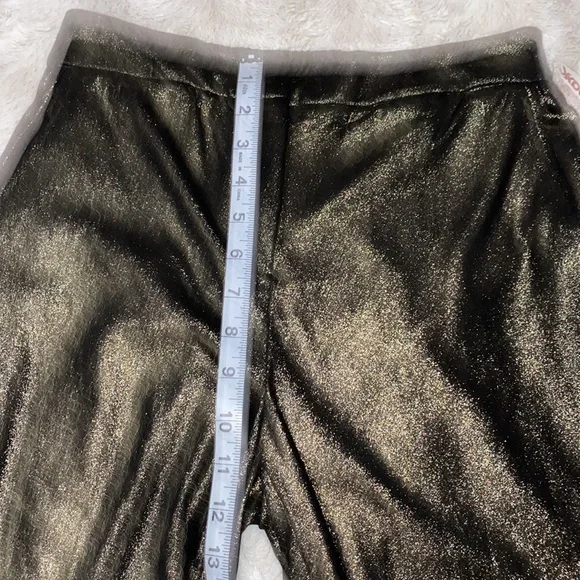Joie metallic gold dressy wide leg pants. Holiday Parties NWT Size 4